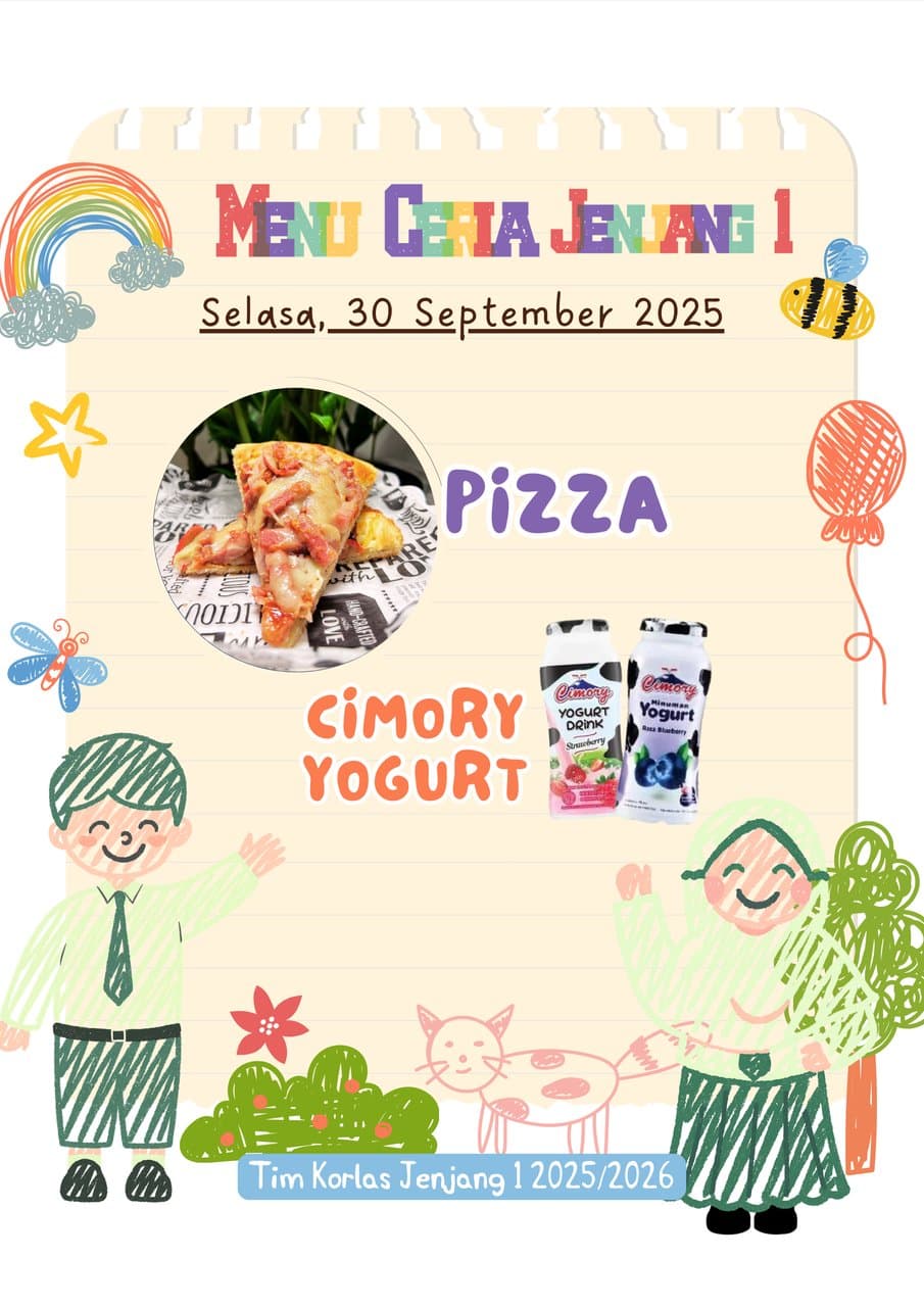 Kids School Snack Menu Poster 